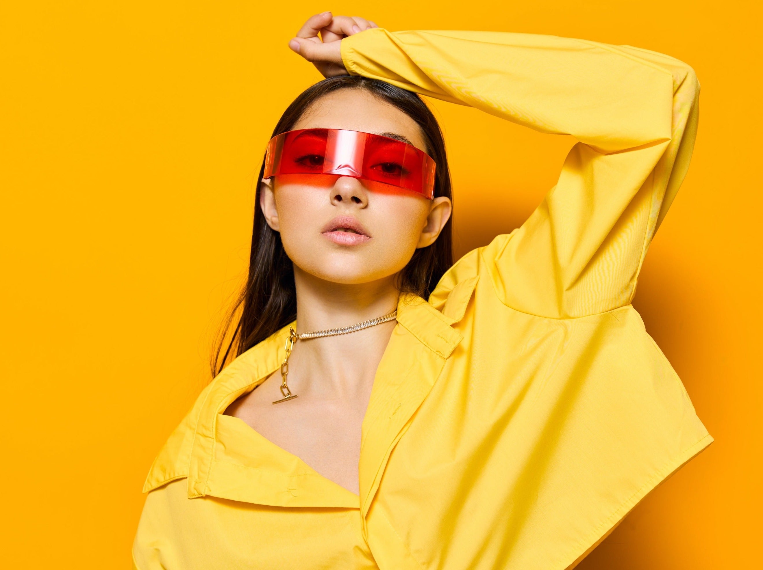 Futuristic woman Sunglasses